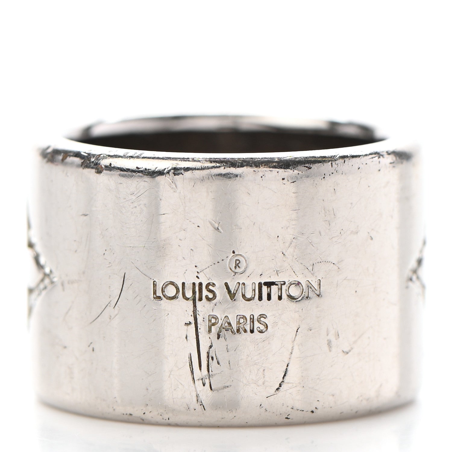 Louis Vuitton Crystal LV Strass Ring M Silver 3 of 8