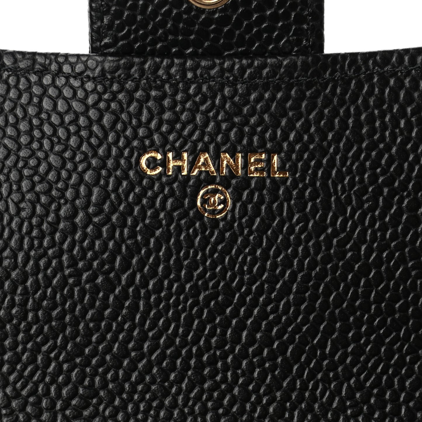 Caviar Quilted Large Gusset Flap Wallet Black