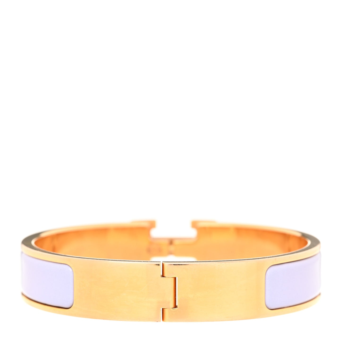 Enamel Narrow Clic Clac H Bracelet GM Parme