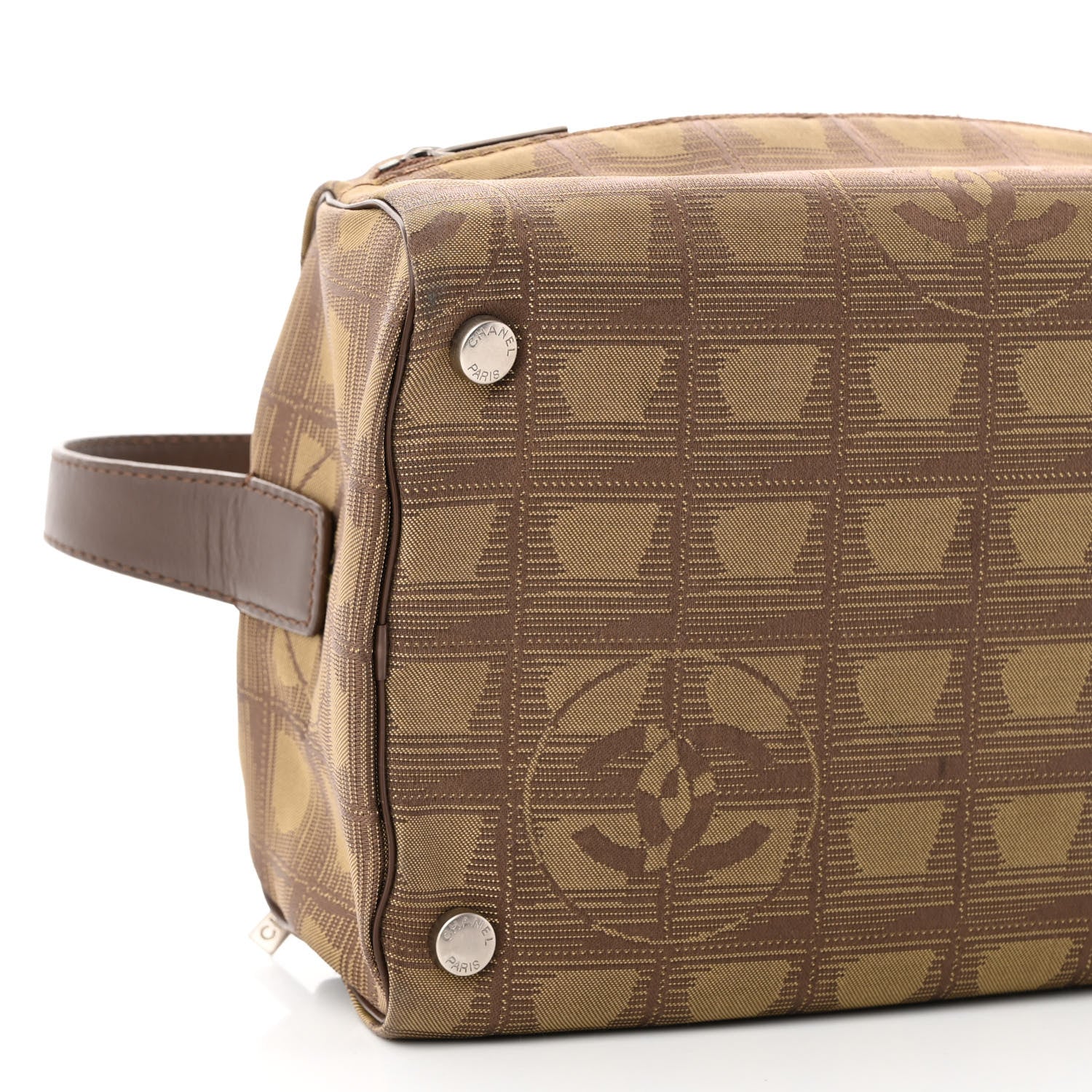 Chanel Nylon Travel Cosmetic Case Brown 9 of 10