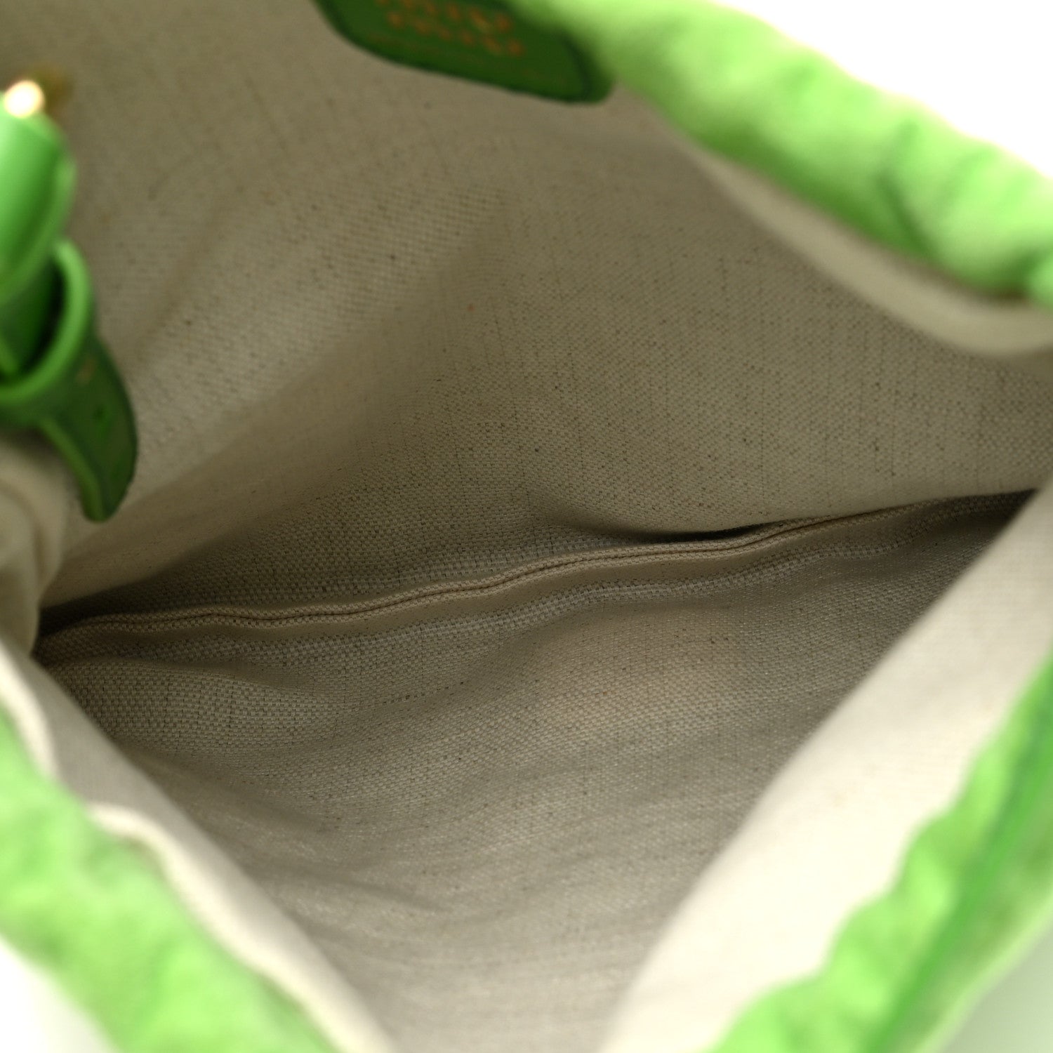 Miu Miu Suede Drawstring Pouch Apple Green 5 of 6