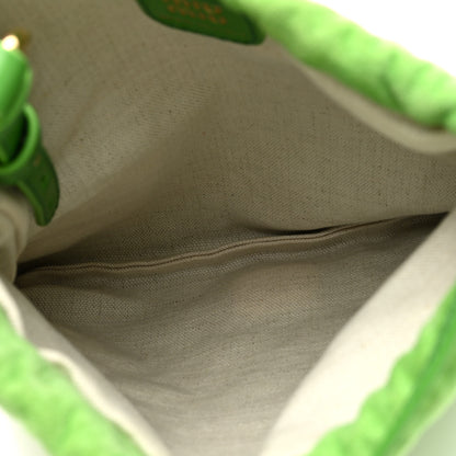 Miu Miu Suede Drawstring Pouch Apple Green 5 of 6