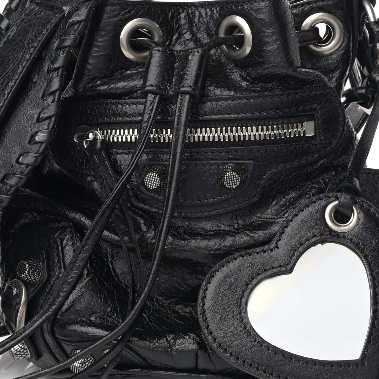 Agneau Arena Le Cagole Bucket Bag XS Black
