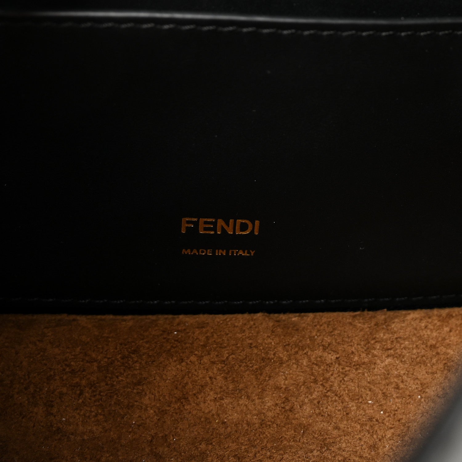 Fendi Agnello Old Shine Small Kan U Shoulder Bag Black 6 of 9