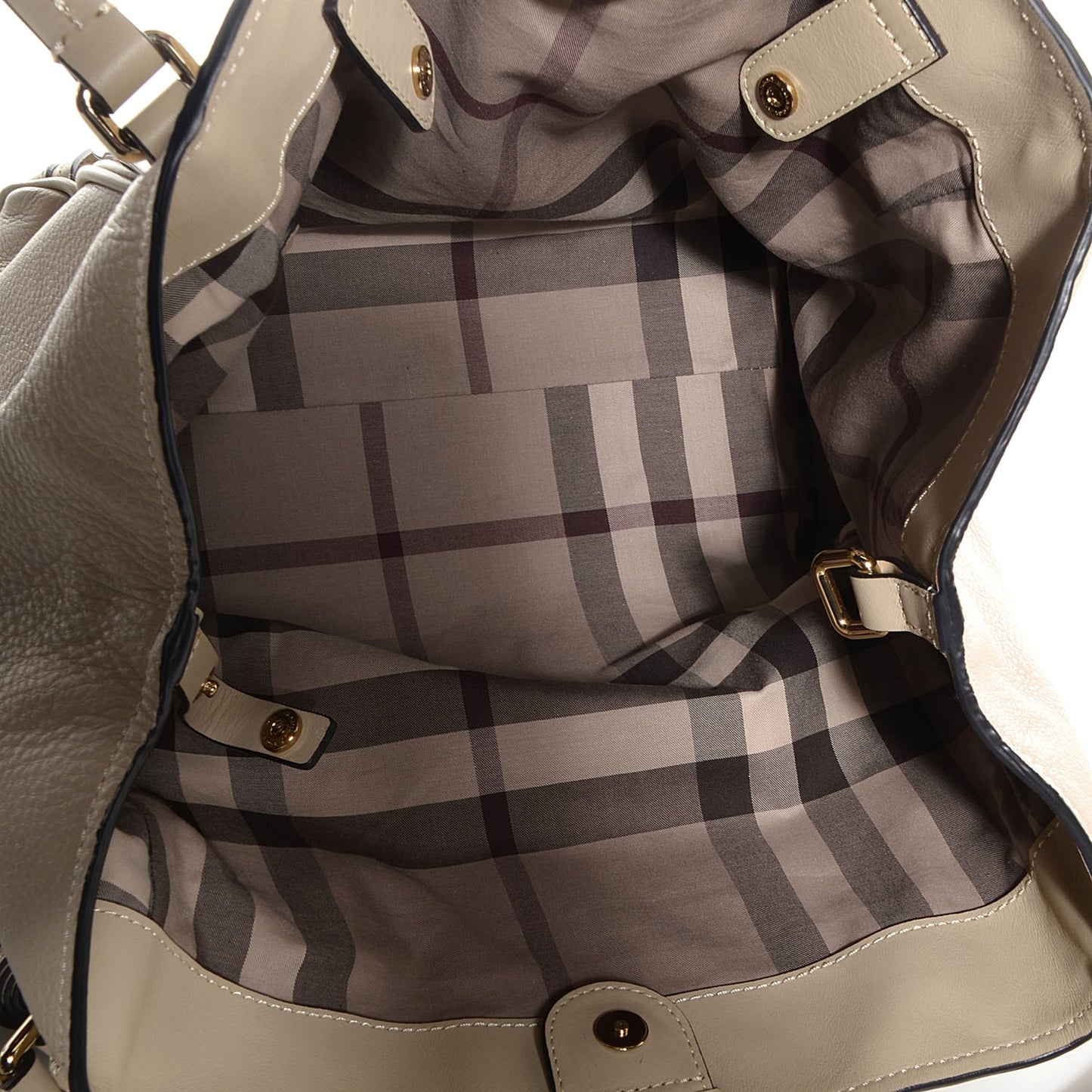 Textured Leather Small Canterbury Tote Beige