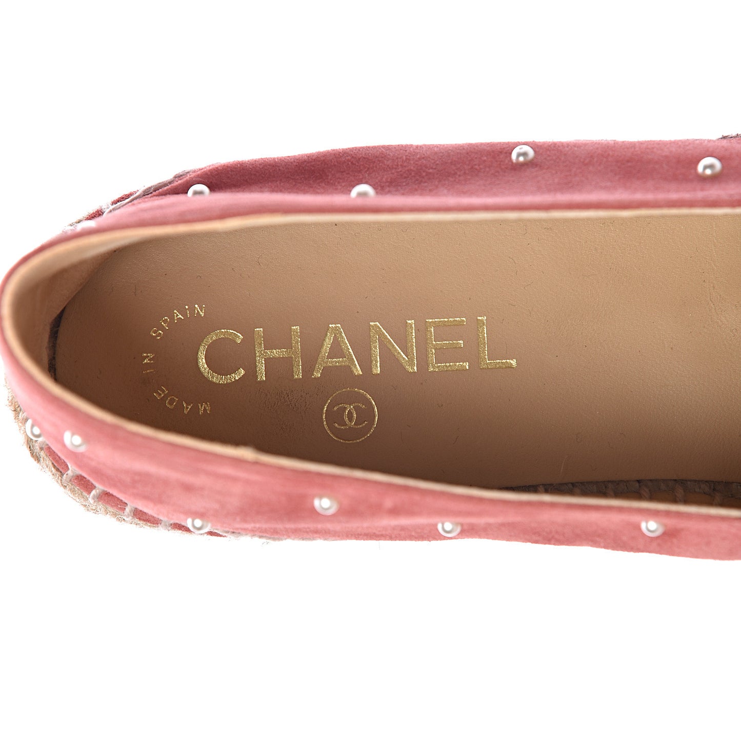 Suede Pearl CC Espadrilles 42 Pink