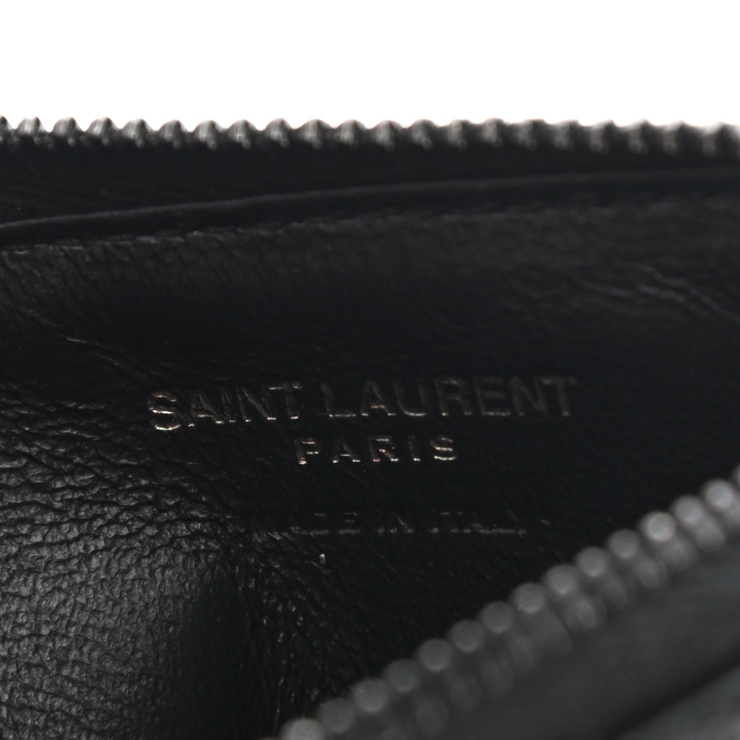 Grain De Poudre Matelasse Chevron Monogram Fragments Zippered Card Case Black