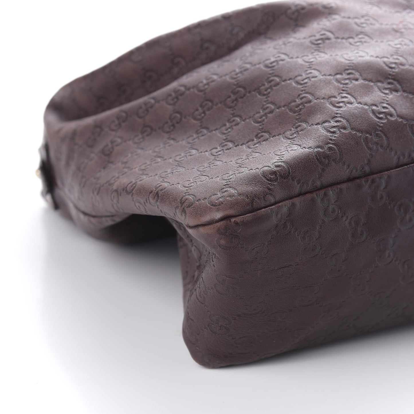 Guccissima Large Horsebit Chain Hobo Chocolate