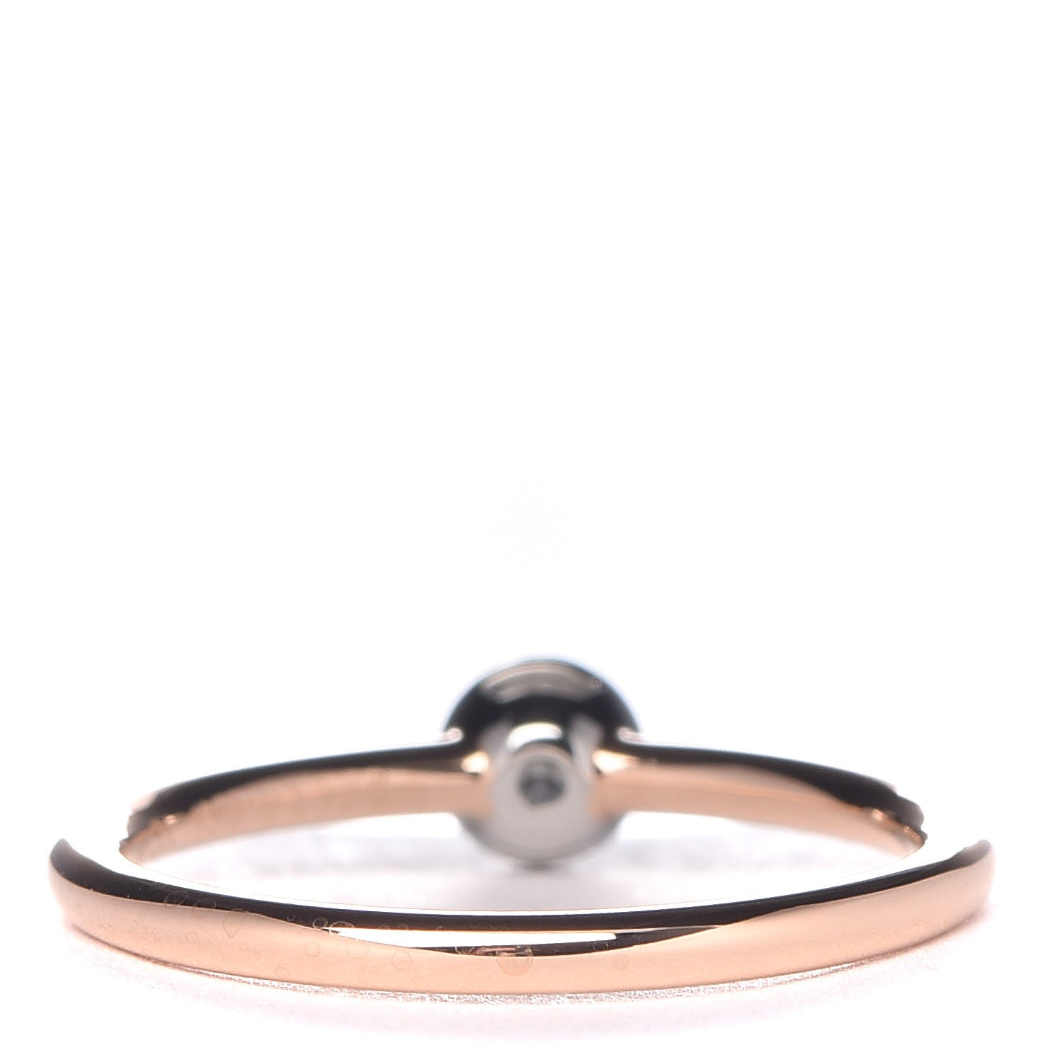 Tiffany 18K Rose Gold Platinum Diamond .16ct Bezet Ring 49 4.75 5 of 6