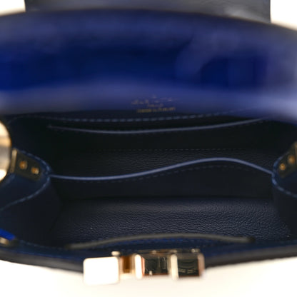 Louis Vuitton Taurillon Crocodile Capucines Mini White Bleu Santorin 5 of 10
