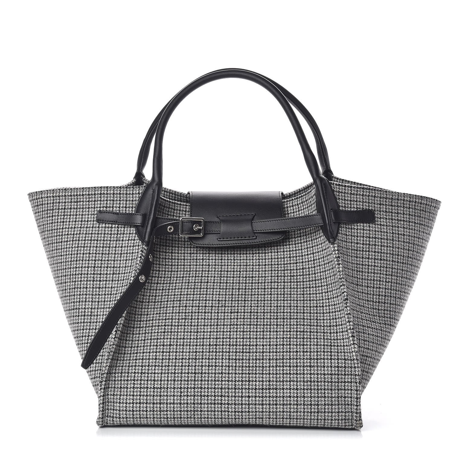Celine Tweed Smooth Calfskin Medium Big Bag Black 1 of 14