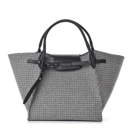 Celine Tweed Smooth Calfskin Medium Big Bag Black 1 of 14