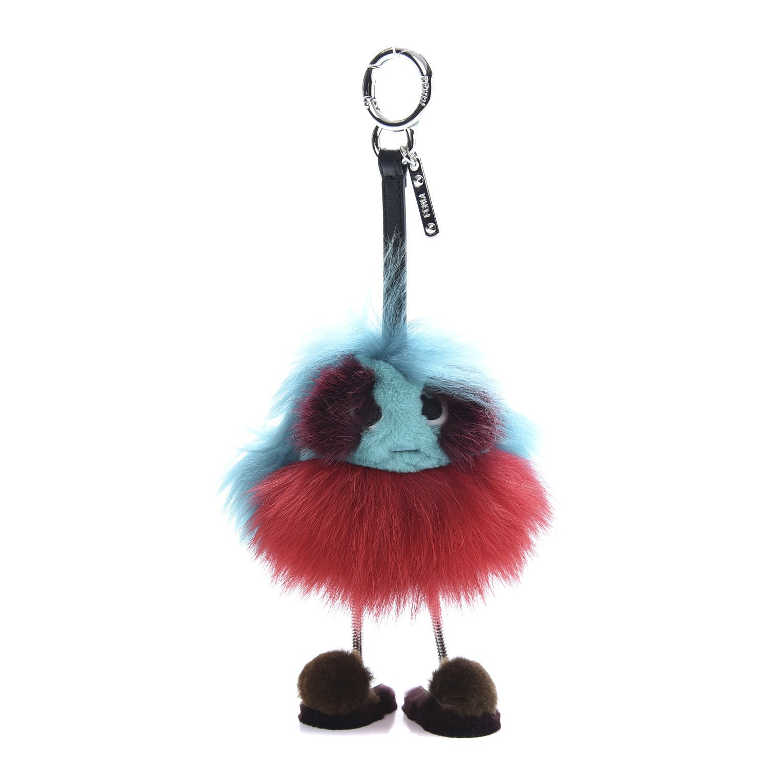 Fendi Mink Fox Fur Dad Wonders Bag Charm Blue Multicolor 1 of 5