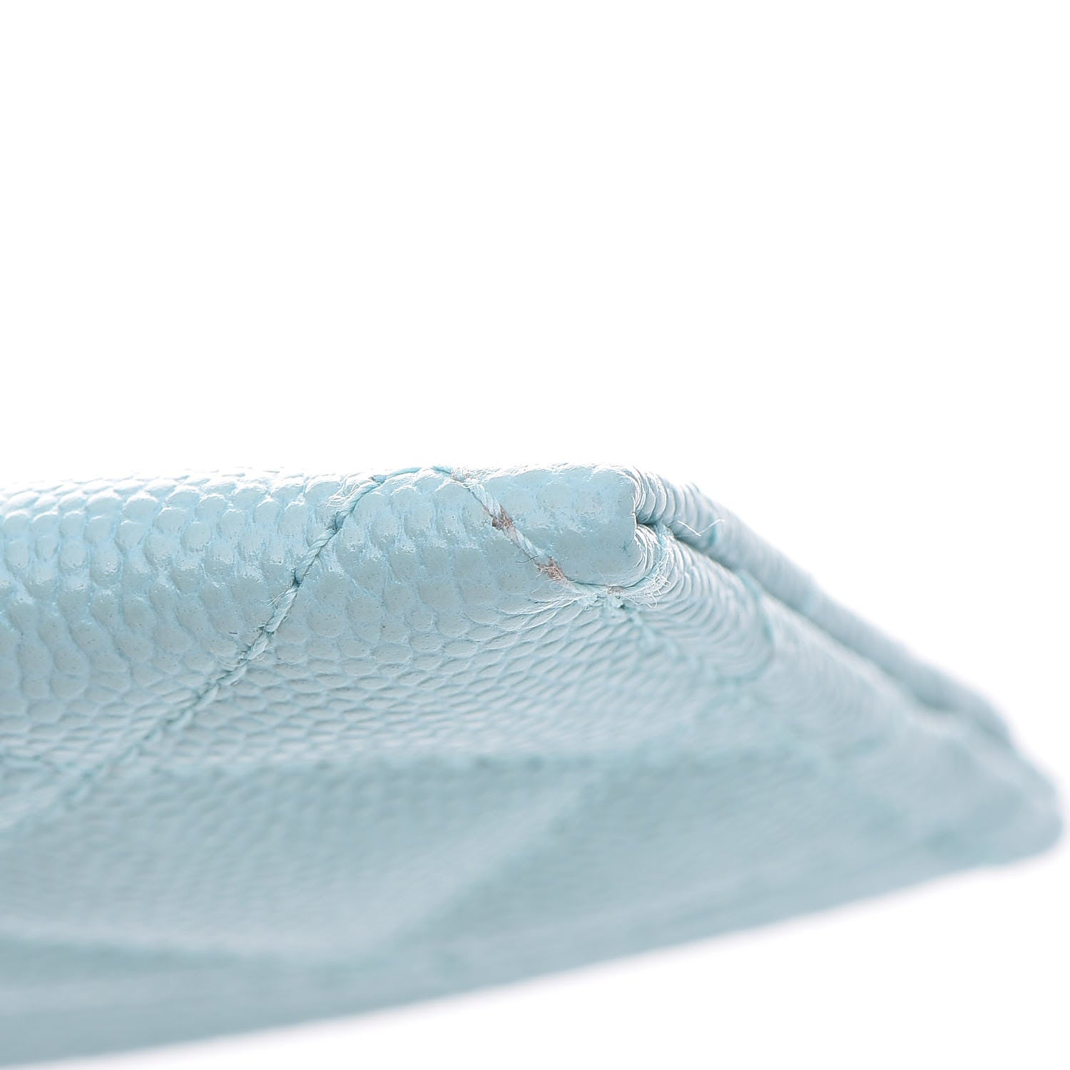 Chanel Caviar Quilted Card Holder Light Blue 9 of 10