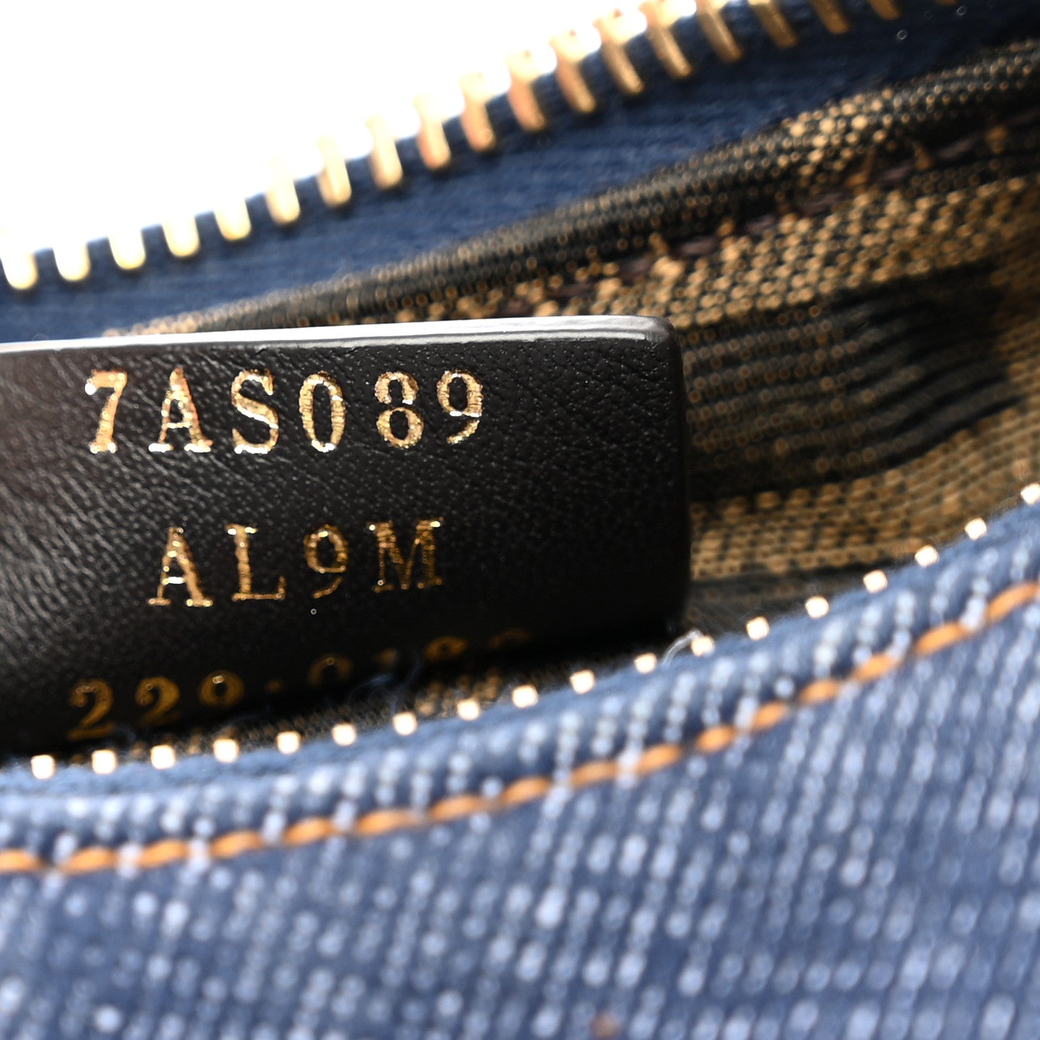 Fendi Denim Shiny Nappa Nano Fendigraphy Hobo Charm Blue Moro 7 of 10