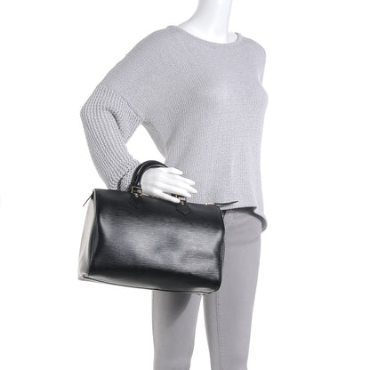 Louis Vuitton Epi Speedy 30 Black 2 of 7