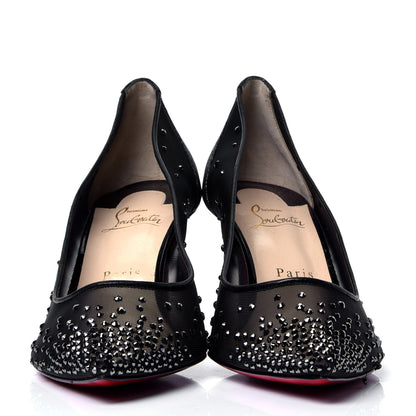 Christian Louboutin Rete Glitter Mini Specchio Strass Follies 70 Pumps 41 Black 2 of 6
