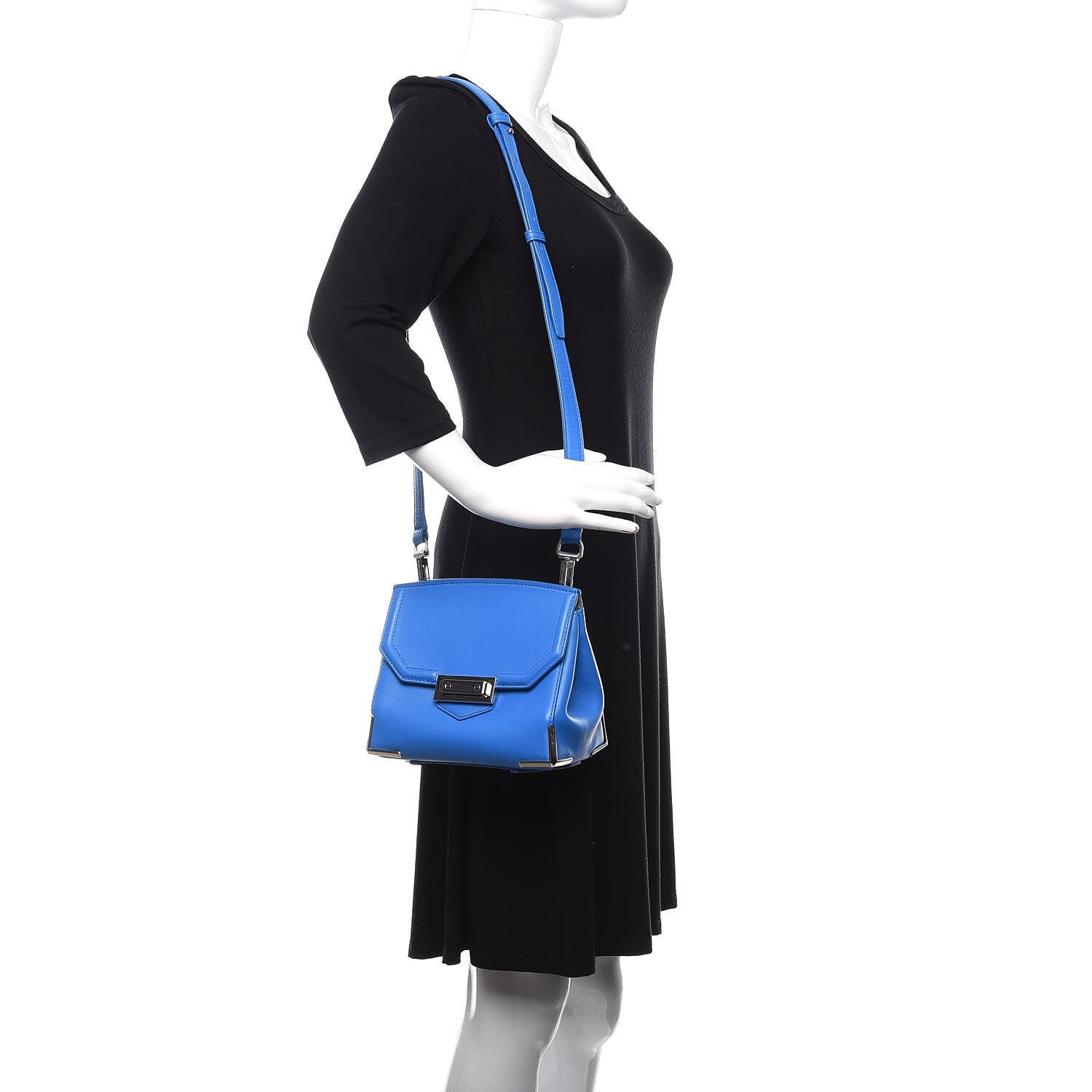 Alexander Wang Calfskin Small Marion Tote Air Force Blue Nickel Hardware 2 of 9