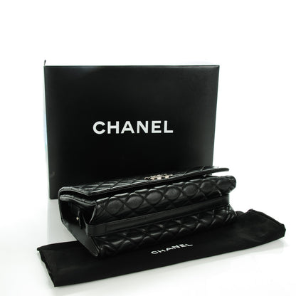 Chanel Metallic Goatskin Quilted Large City Rock Flap Black 4 of 7
