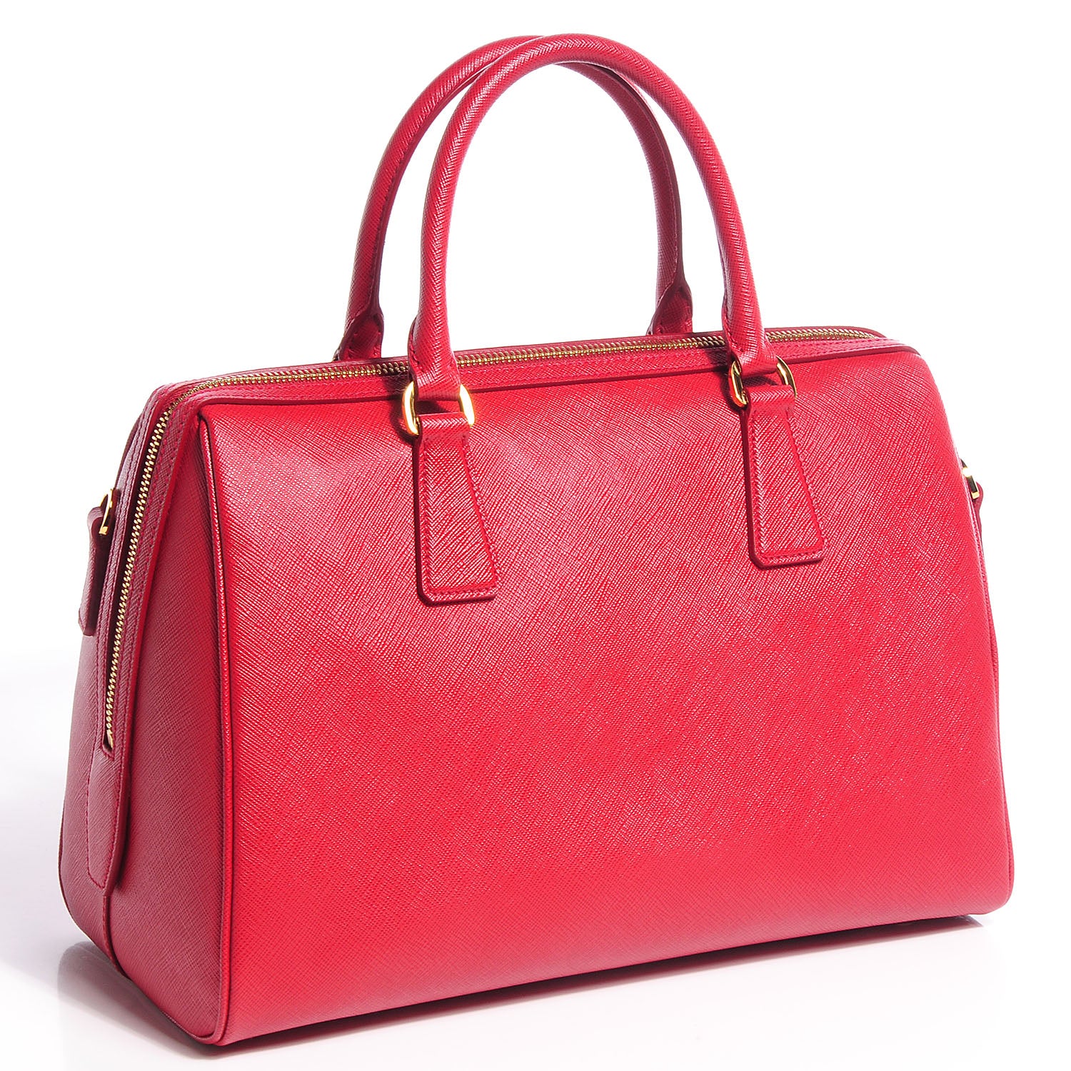 Prada Saffiano Lux Bowler Fuoco 3 of 15