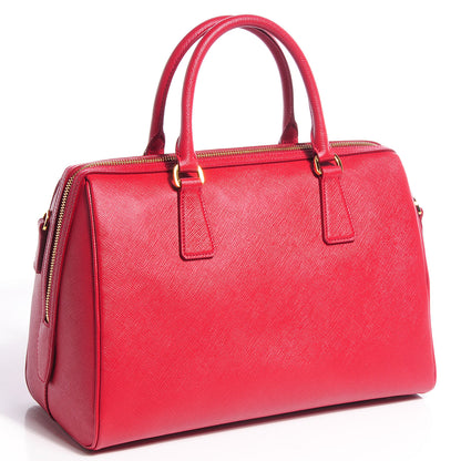 Prada Saffiano Lux Bowler Fuoco 3 of 15