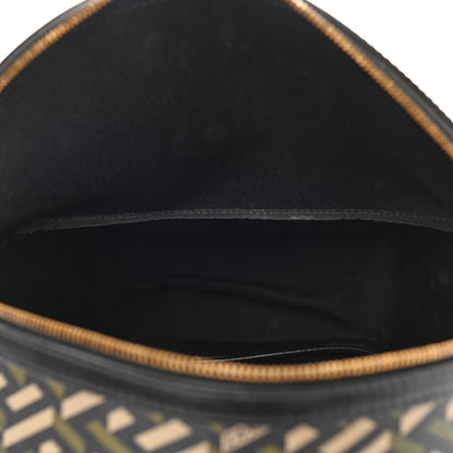 Versace Coated Canvas Calfskin La Greca Signature Backpack Black Khaki 5 of 10