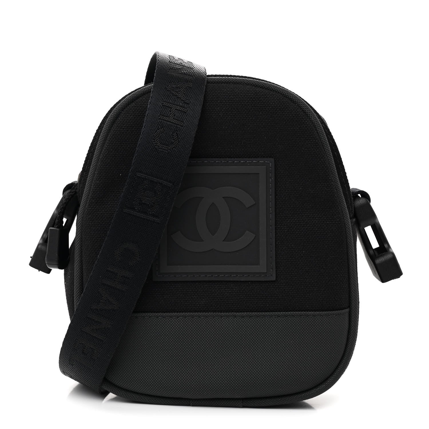 Chanel Canvas Nylon Sport Crossbody Black Green 1 of 12