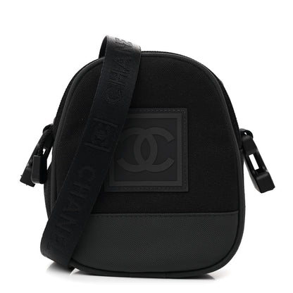 Chanel Canvas Nylon Sport Crossbody Black Green 1 of 12