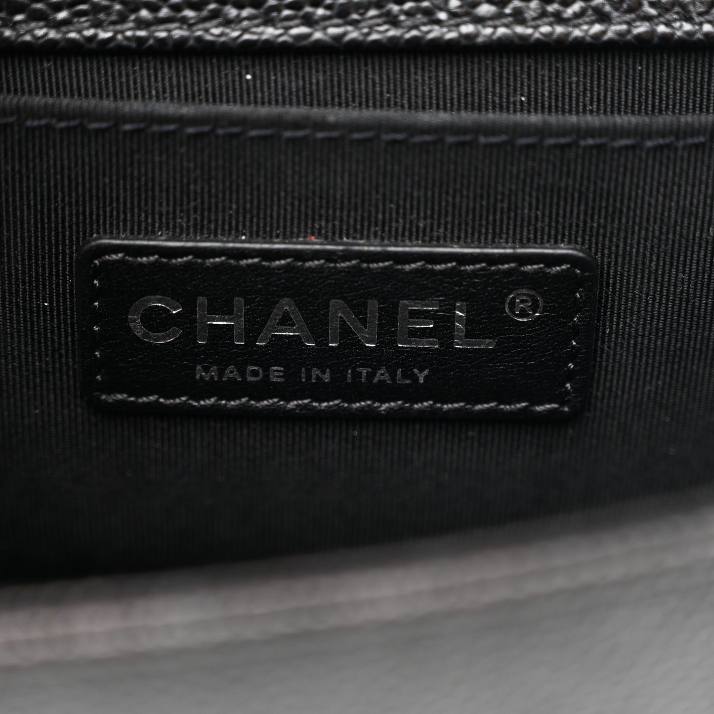 Caviar Quilted Small Boy Flap Black