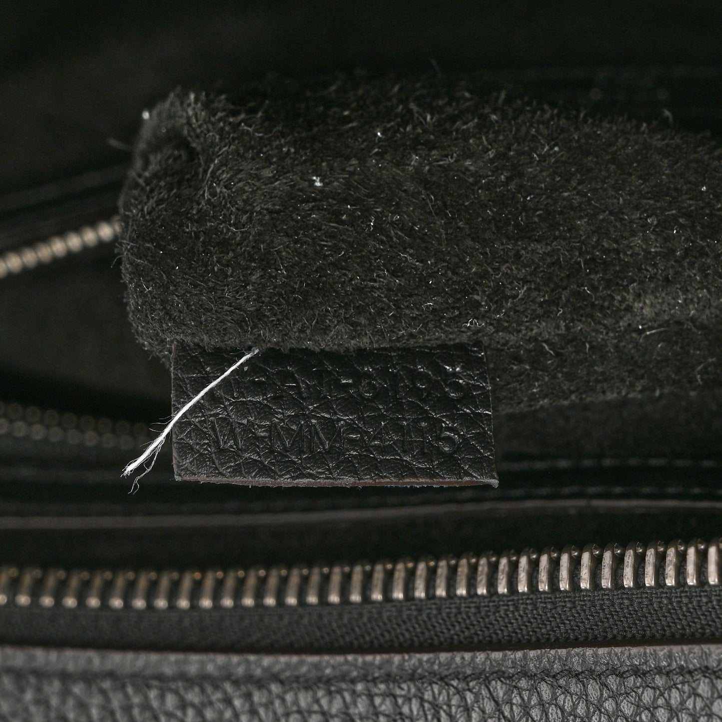 Drummed Calfskin Mini Luggage Black