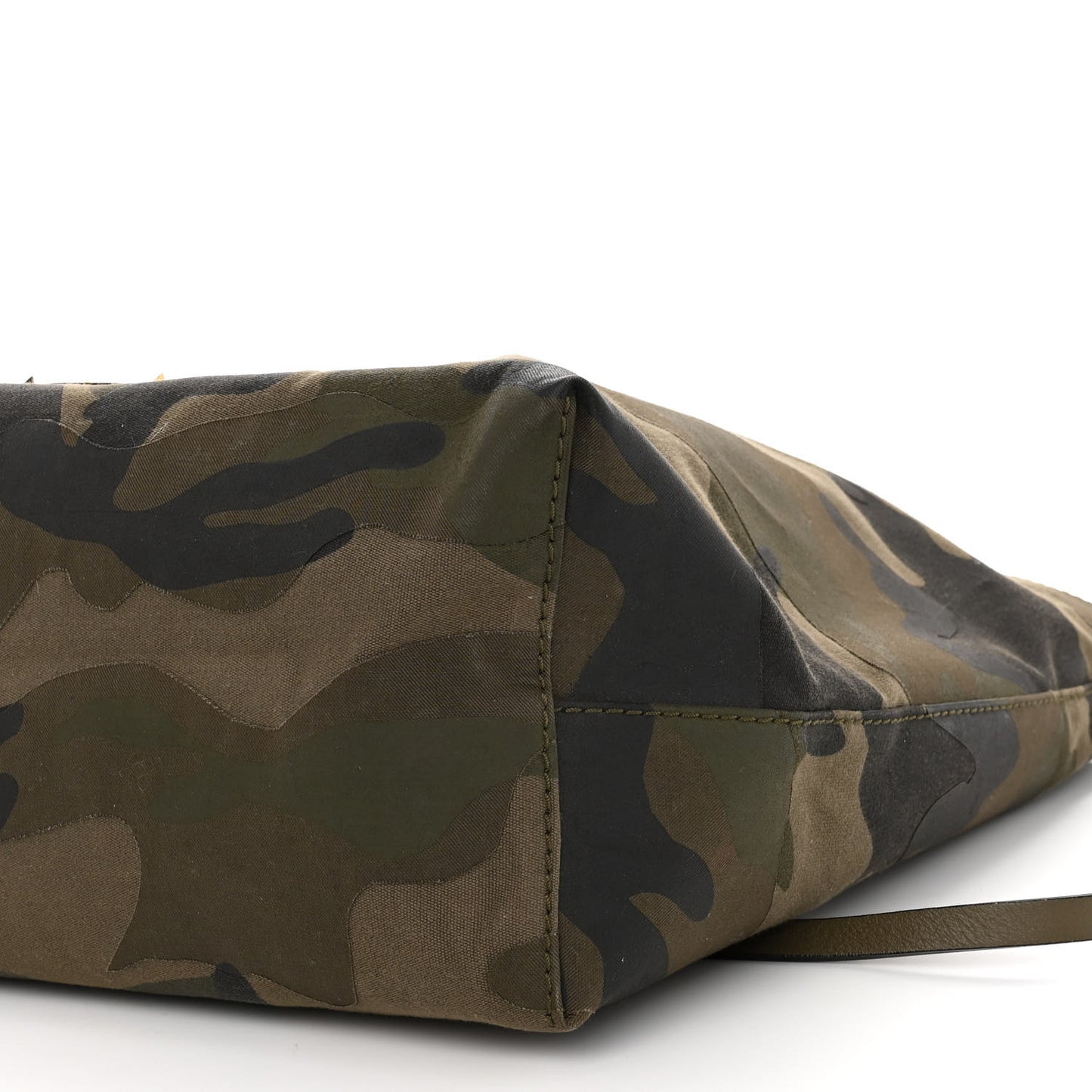 Canvas Camouflage Rockstud Reversible Tote