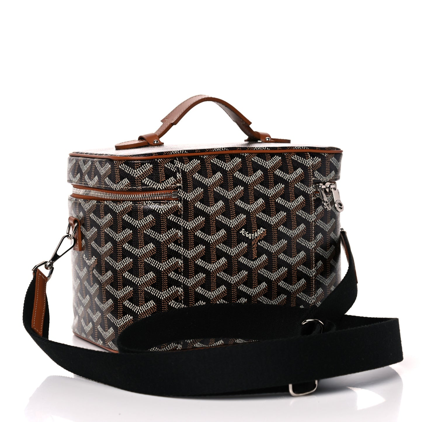 Goyardine Muse Vanity Case Black Gold