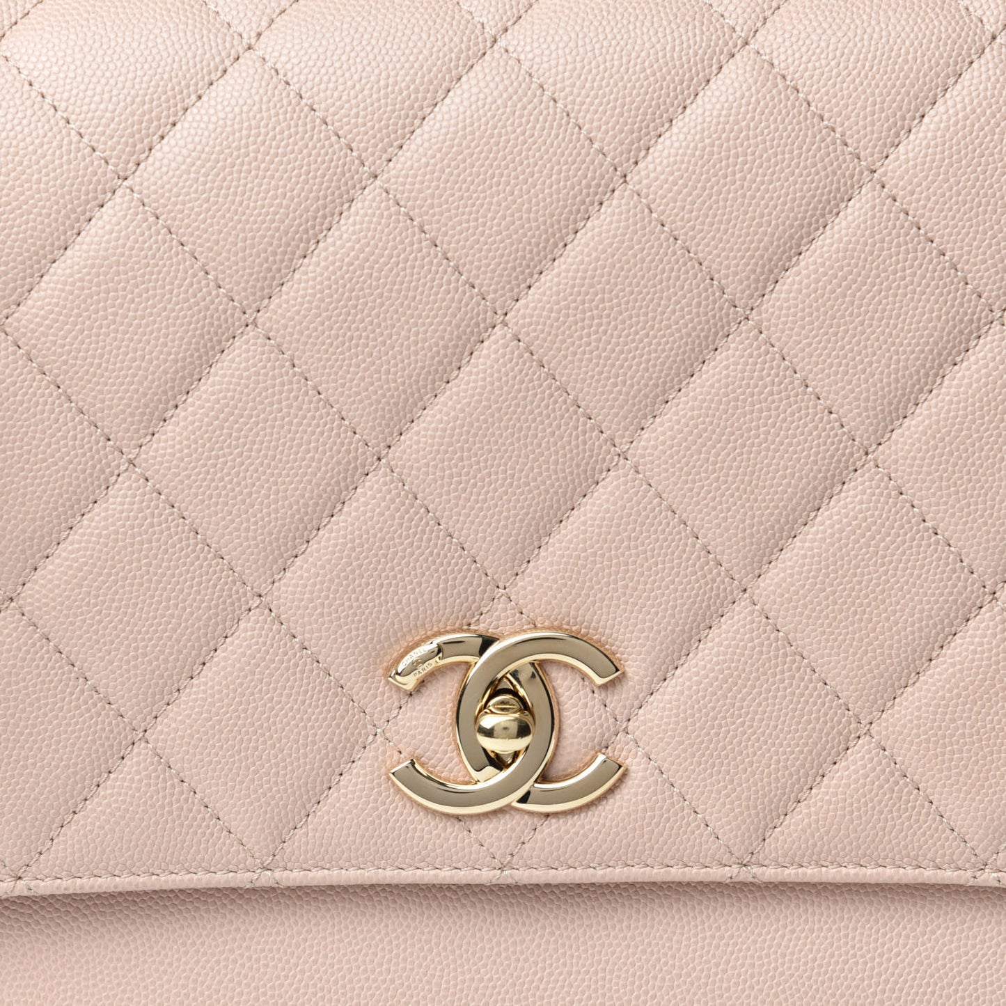 Caviar Quilted Large Business Affinity Flap Beige