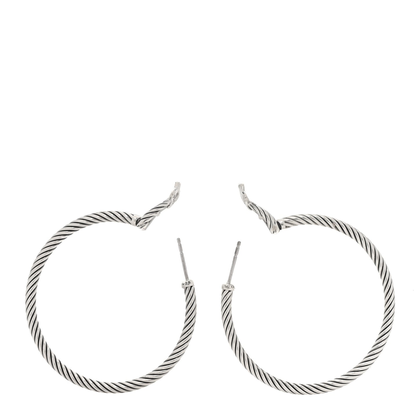 Sterling Silver 45mm Cable Classics Hoop Earrings