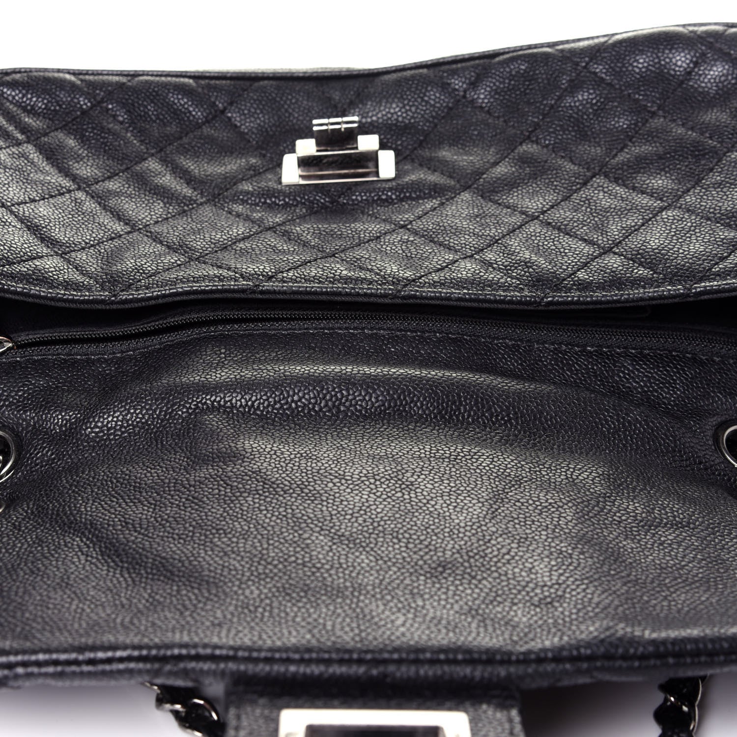 Chanel Caviar Quilted Jumbo Mademoiselle Flap Black 11 of 14