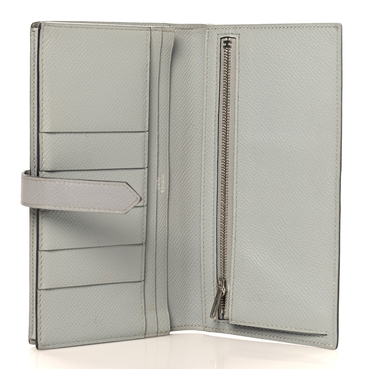 Hermes Epsom Bearn Gusset Wallet Bleu Lin 5 of 9