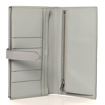 Hermes Epsom Bearn Gusset Wallet Bleu Lin 5 of 9