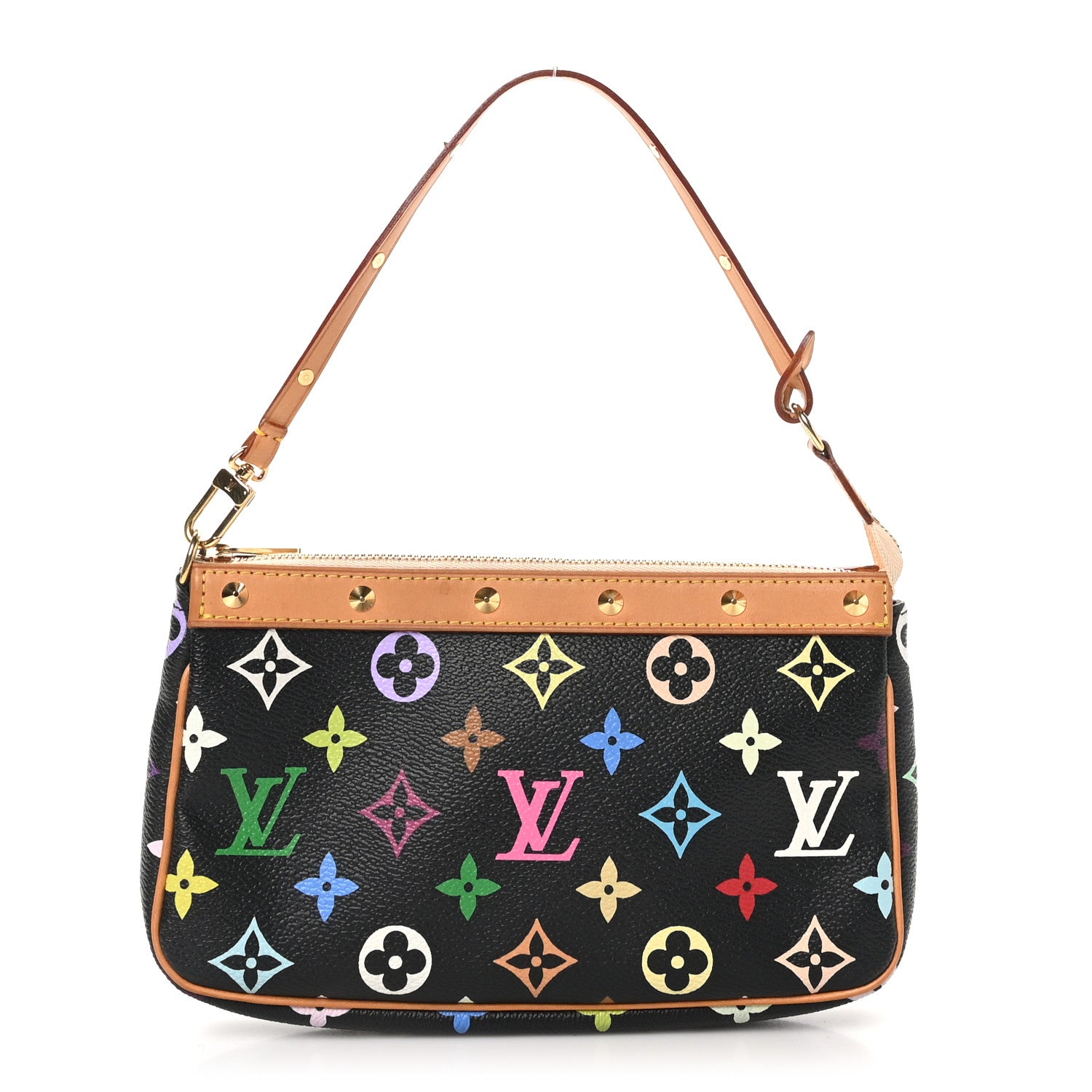 Louis Vuitton Monogram Multicolor Pochette Accessories Black 1 of 11