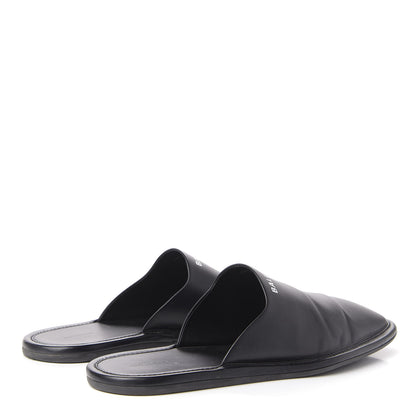 Balenciaga Smooth Calfskin Mens Cozy Slip-On Loafers 45 Black White 4 of 9