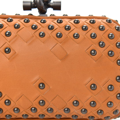 Bottega Veneta Waxy Nappa Intrecciato Knot Studded Clutch Topaz 10 of 10
