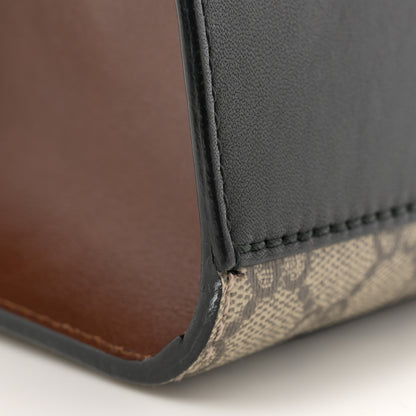 Gucci GG Supreme Monogram Calfskin Medium Padlock Shoulder Bag Beige Black Cuir 12 of 12