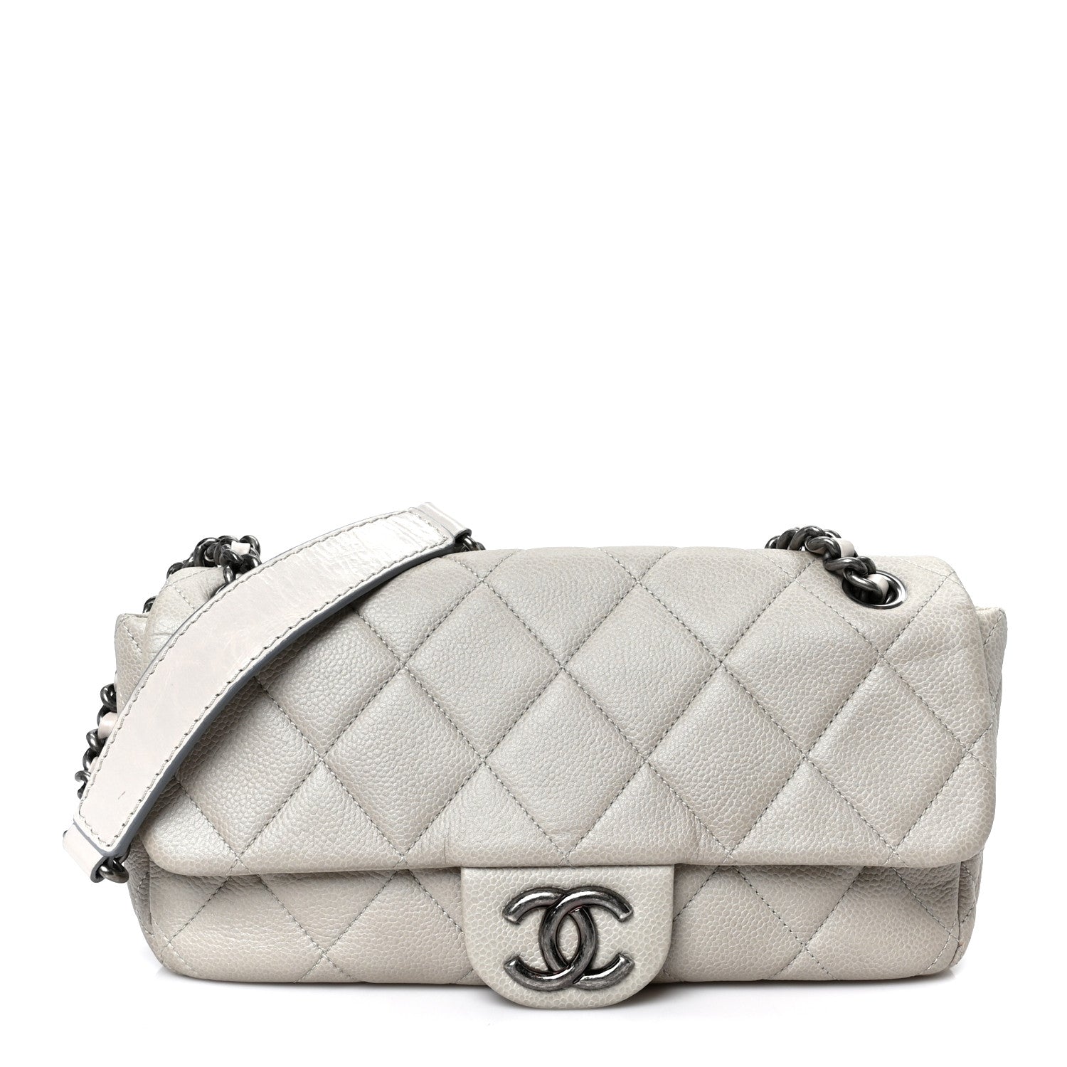 Chanel Caviar Quilted Coco Casual Flap Ivory 1 of 10