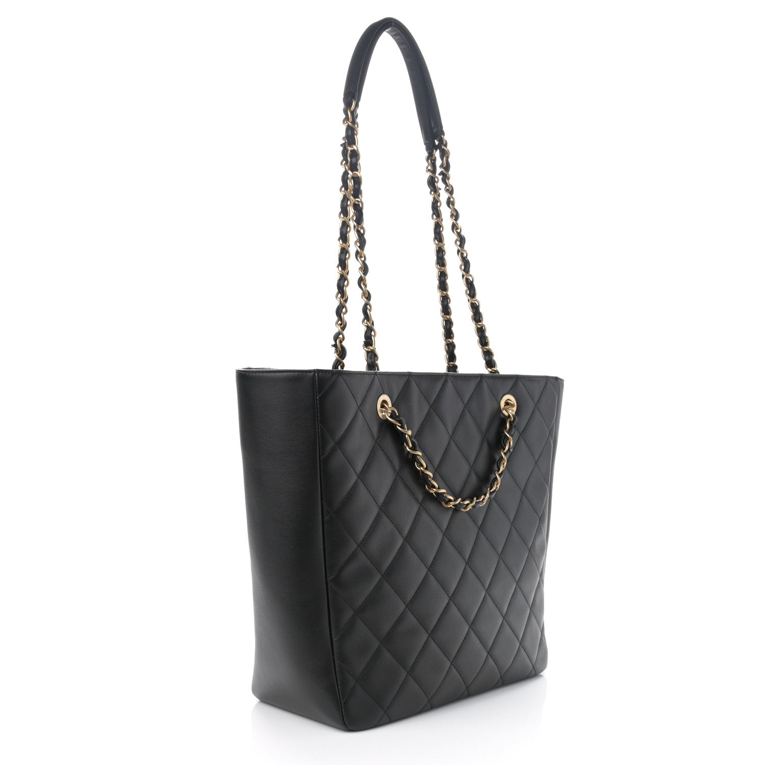 Chanel Calfskin Stitched Large Shopping Bag Black 3 of 12