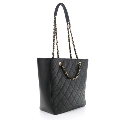 Chanel Calfskin Stitched Large Shopping Bag Black 3 of 12