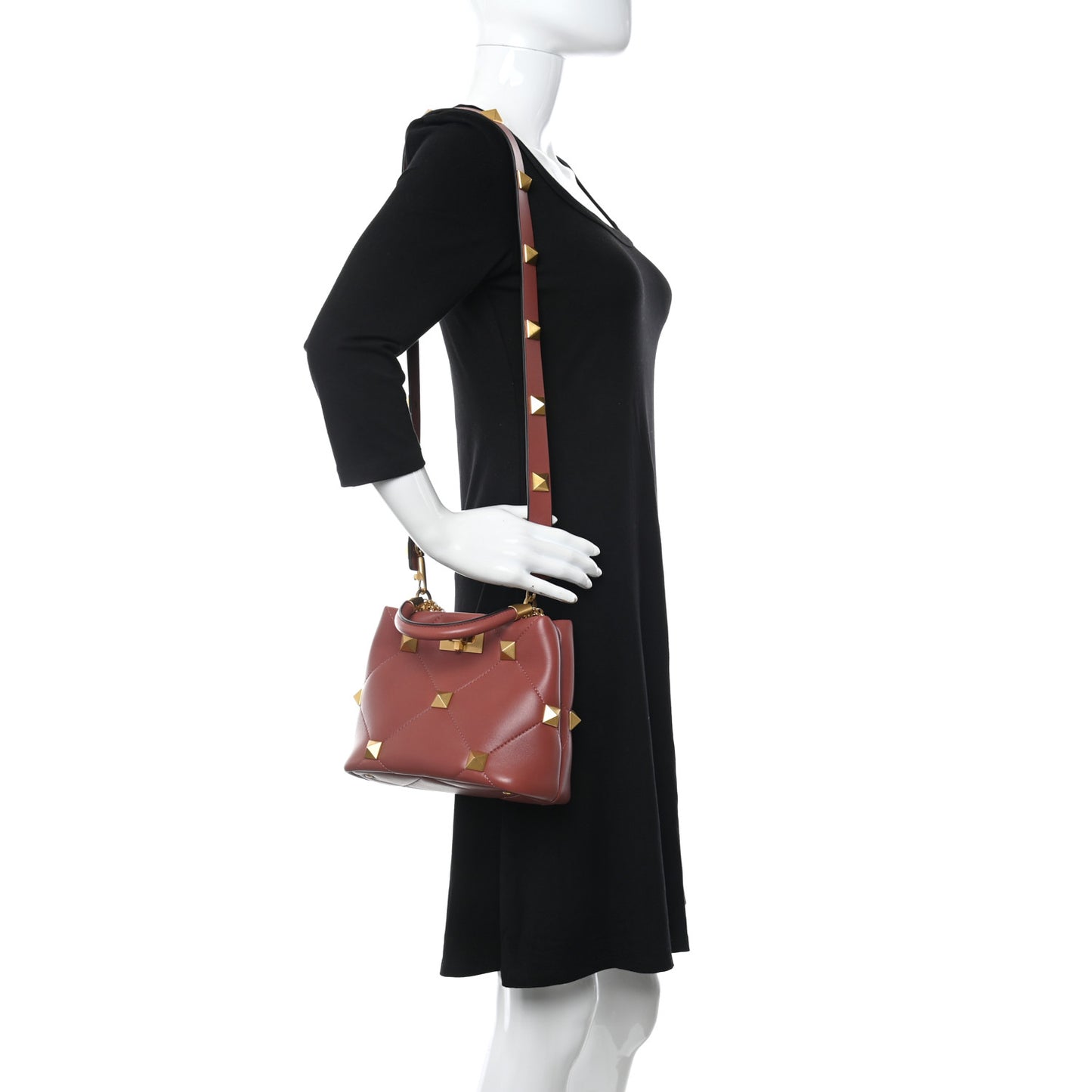 Nappa Small Roman Stud The Handle Bag Gingerbread