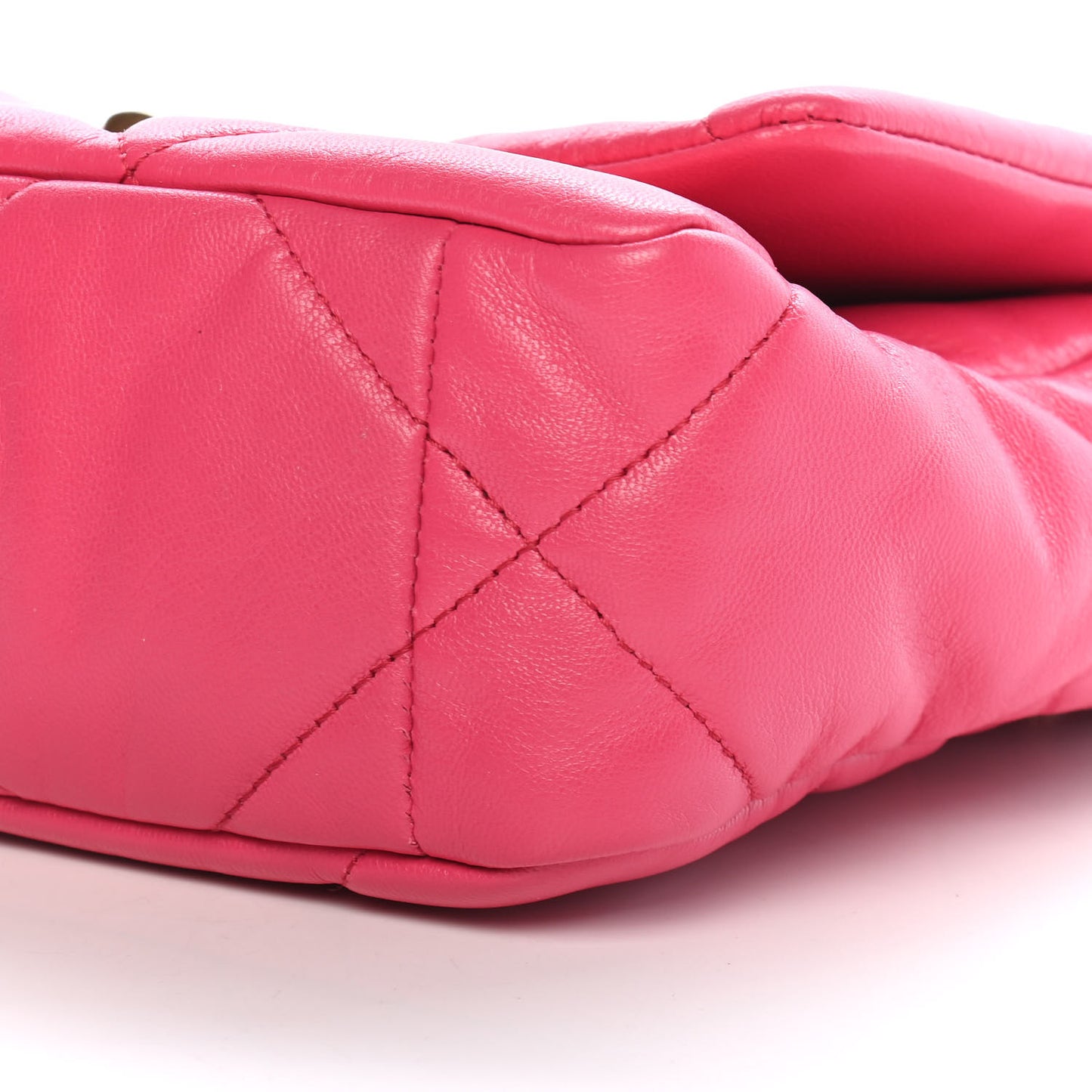 Goatskin Quilted Medium Chanel 19 Flap Pink