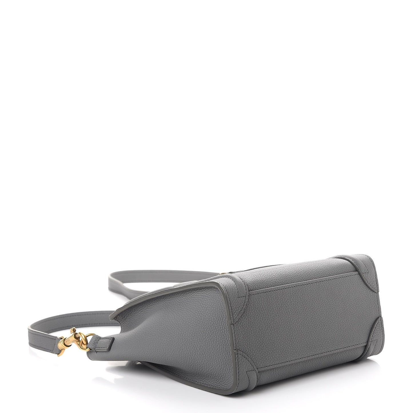 Drummed Calfskin Nano Luggage Kohl