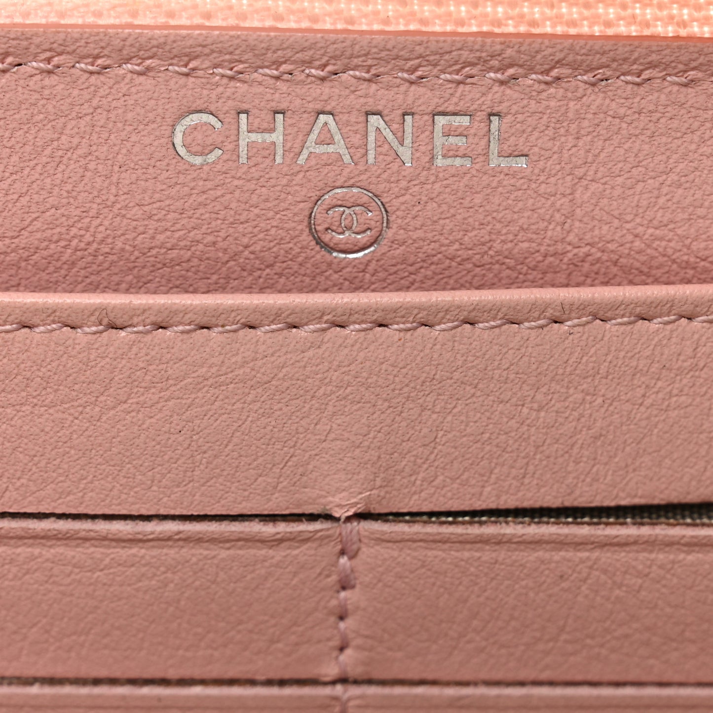 Caviar Large Timeless CC Zip Around Wallet Pink