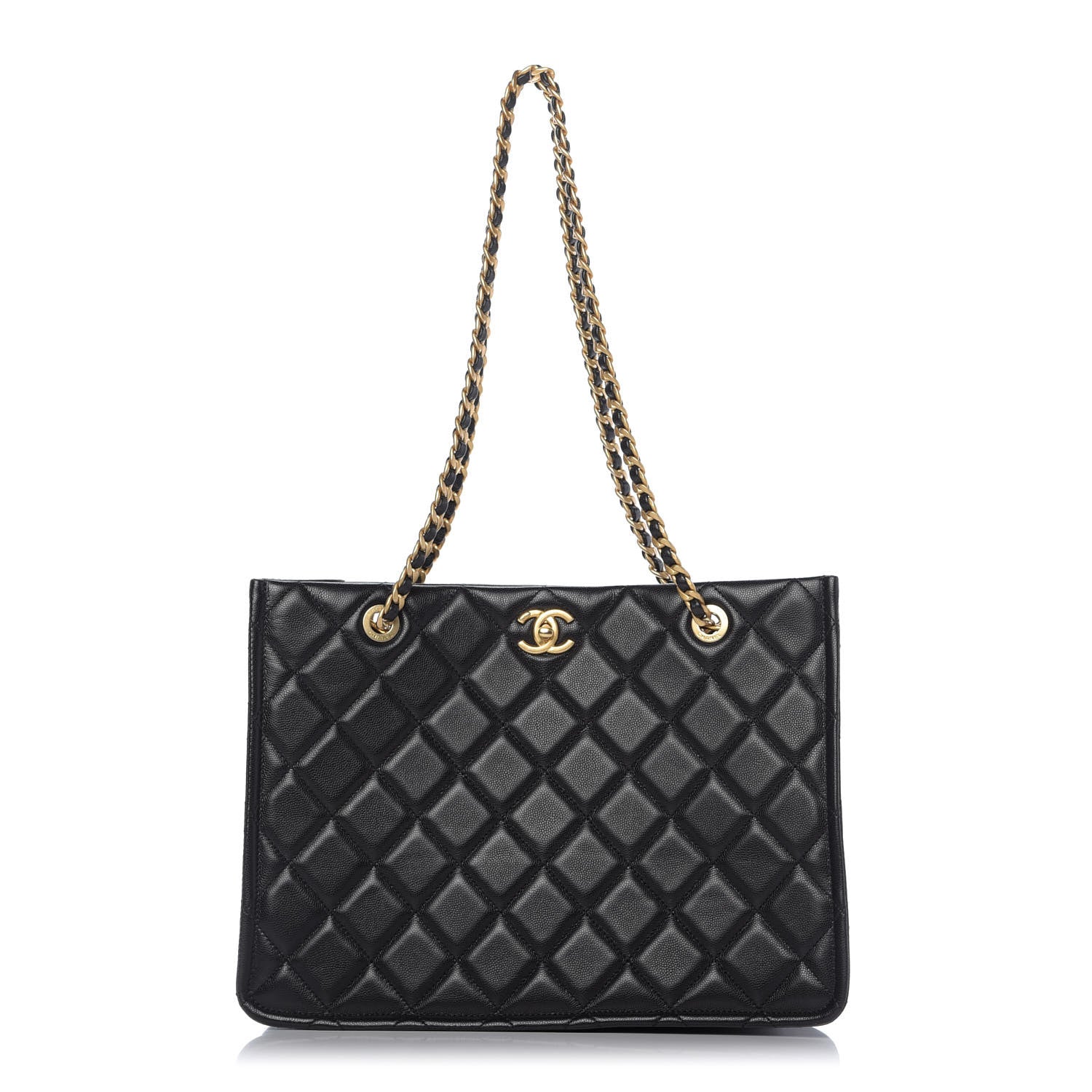 Chanel Caviar Quilted Sweet Classic Shopping Tote Black 1 of 10