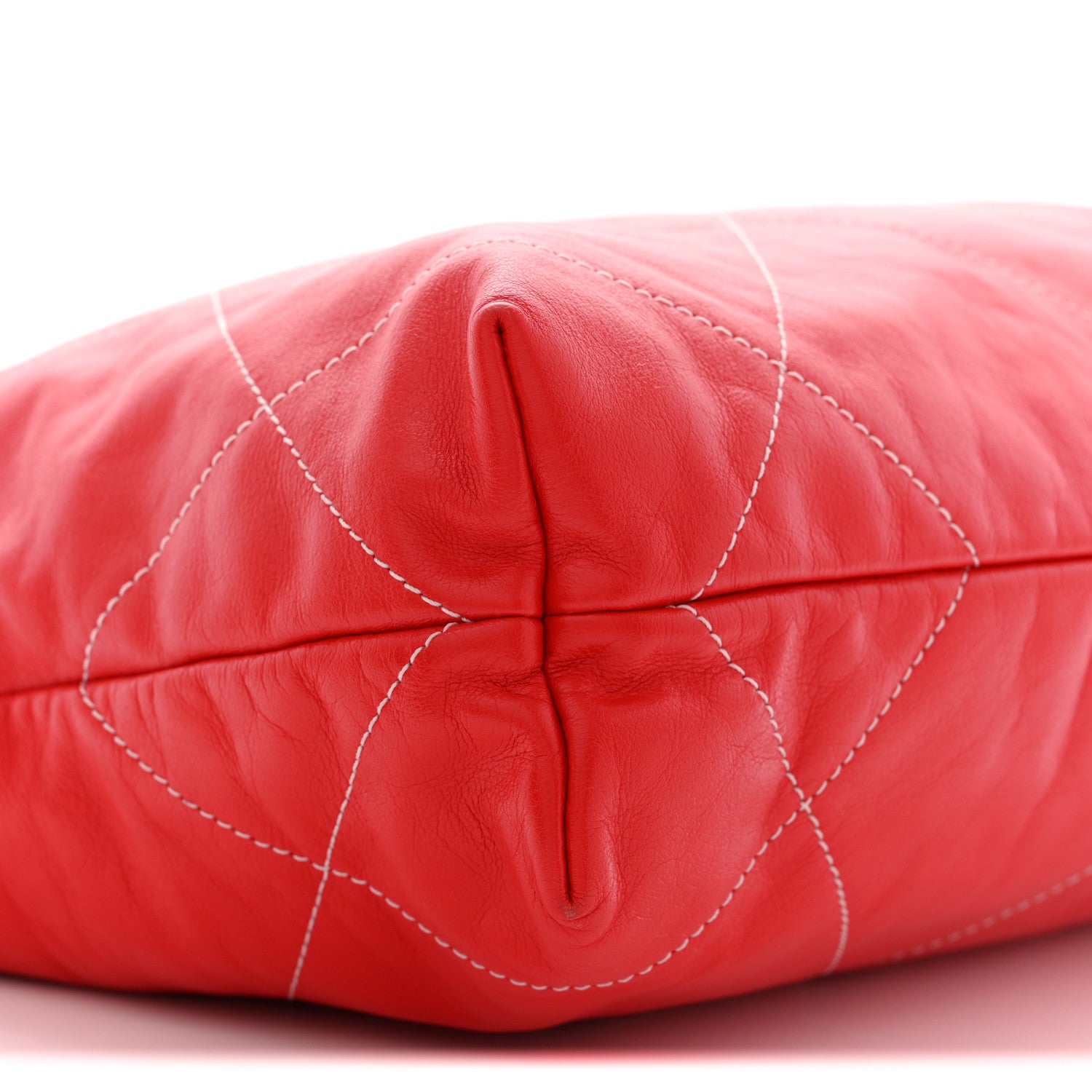Chanel Shiny Calfskin Stitched Quilted Small Chanel 22 Red 10 of 11